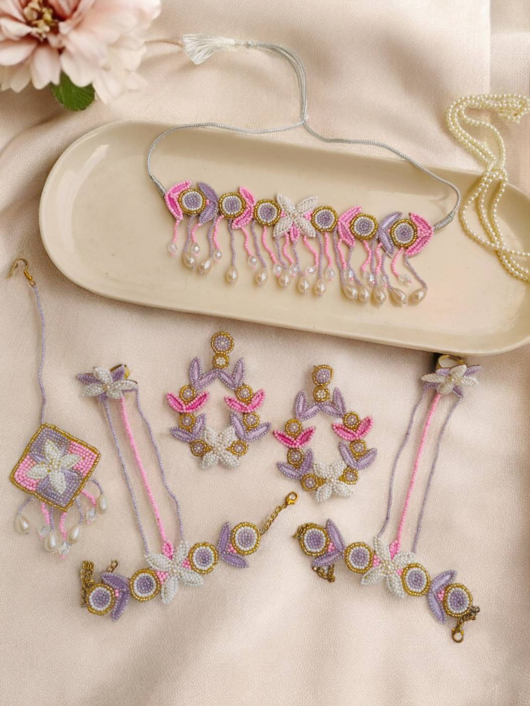 Noor Beaded Haldi Jewellery